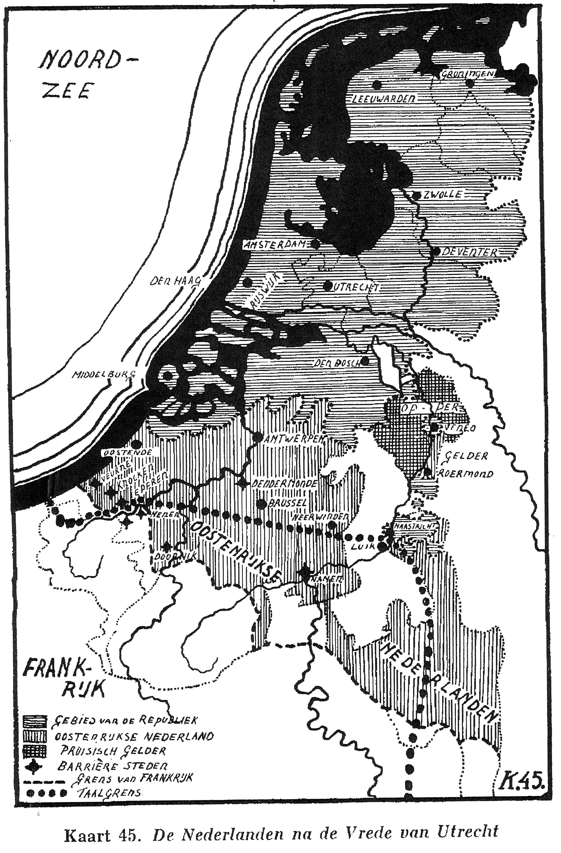 Nederlanden na Vrede van Utrecht 1713